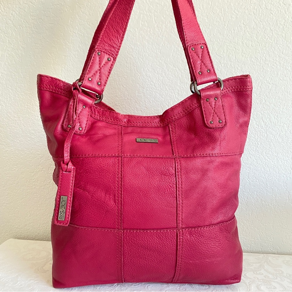 Joe’s Jeans red leather hobo shoulder bag